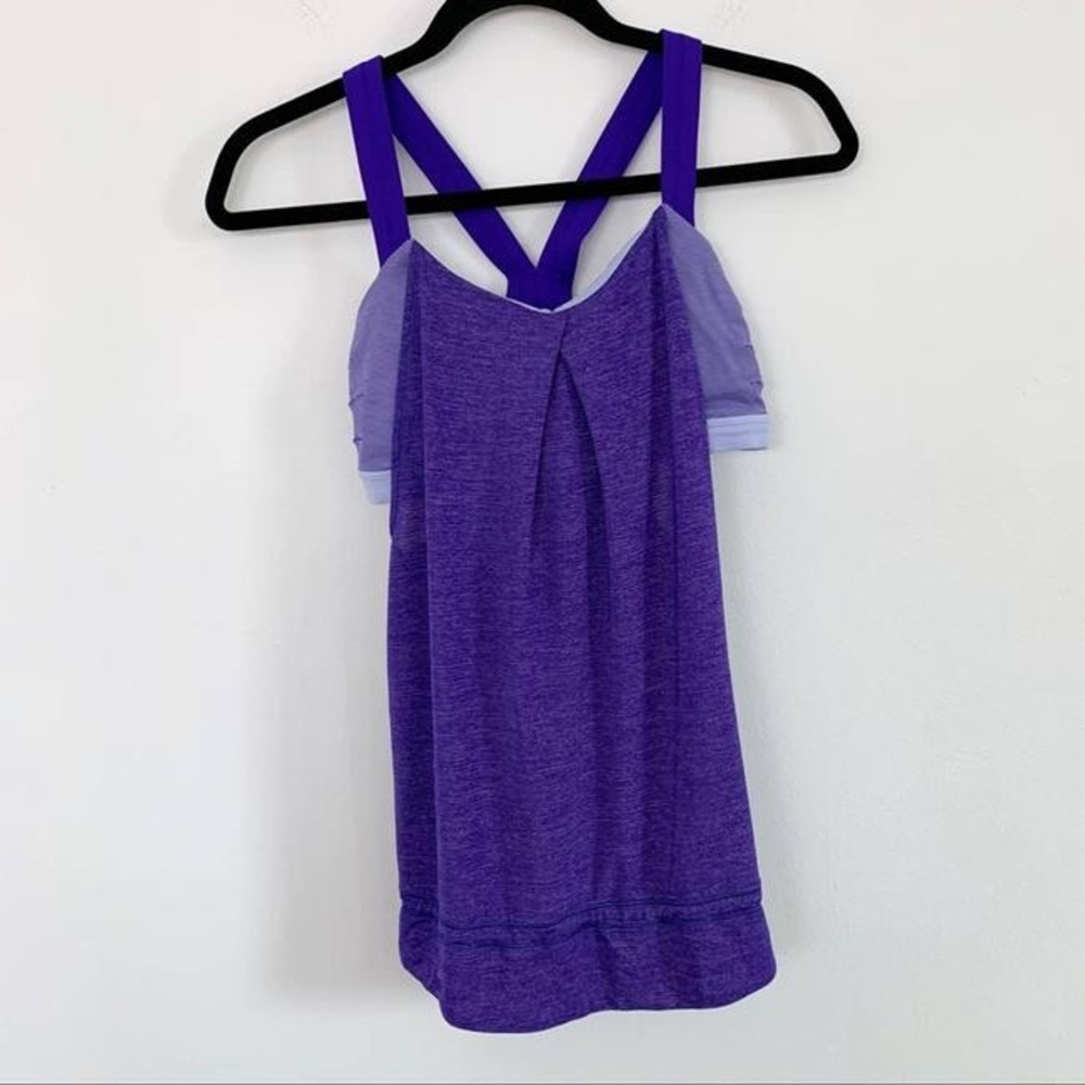 Lululemon Purple Heathered Bruised Berry Rest 4 Activewear Top size 6